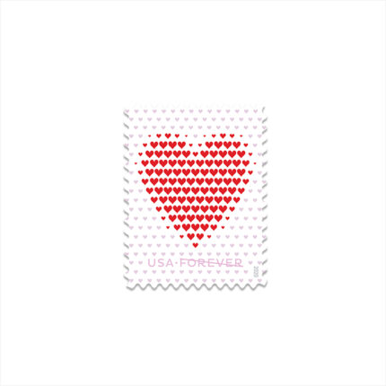 2020 Love stamp Made of Hearts