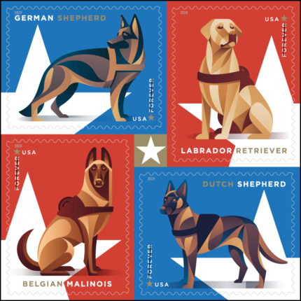 Scott Military Working Dogs Sheet of 20 Current First Class Stamps